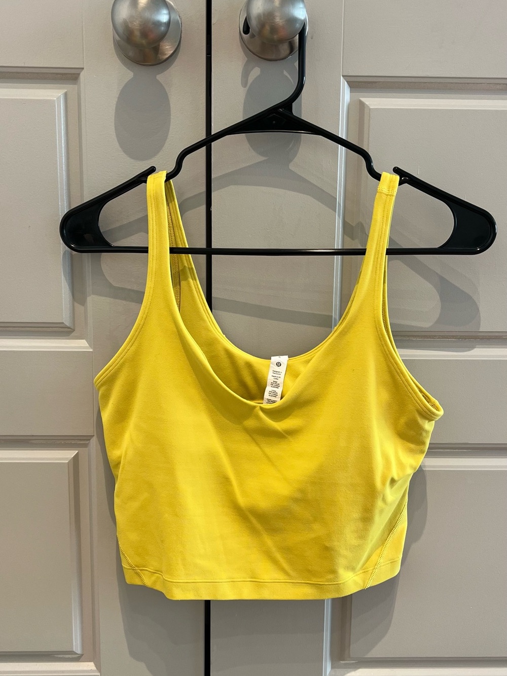 lululemon athletica Yellow-Green Cropped Tank